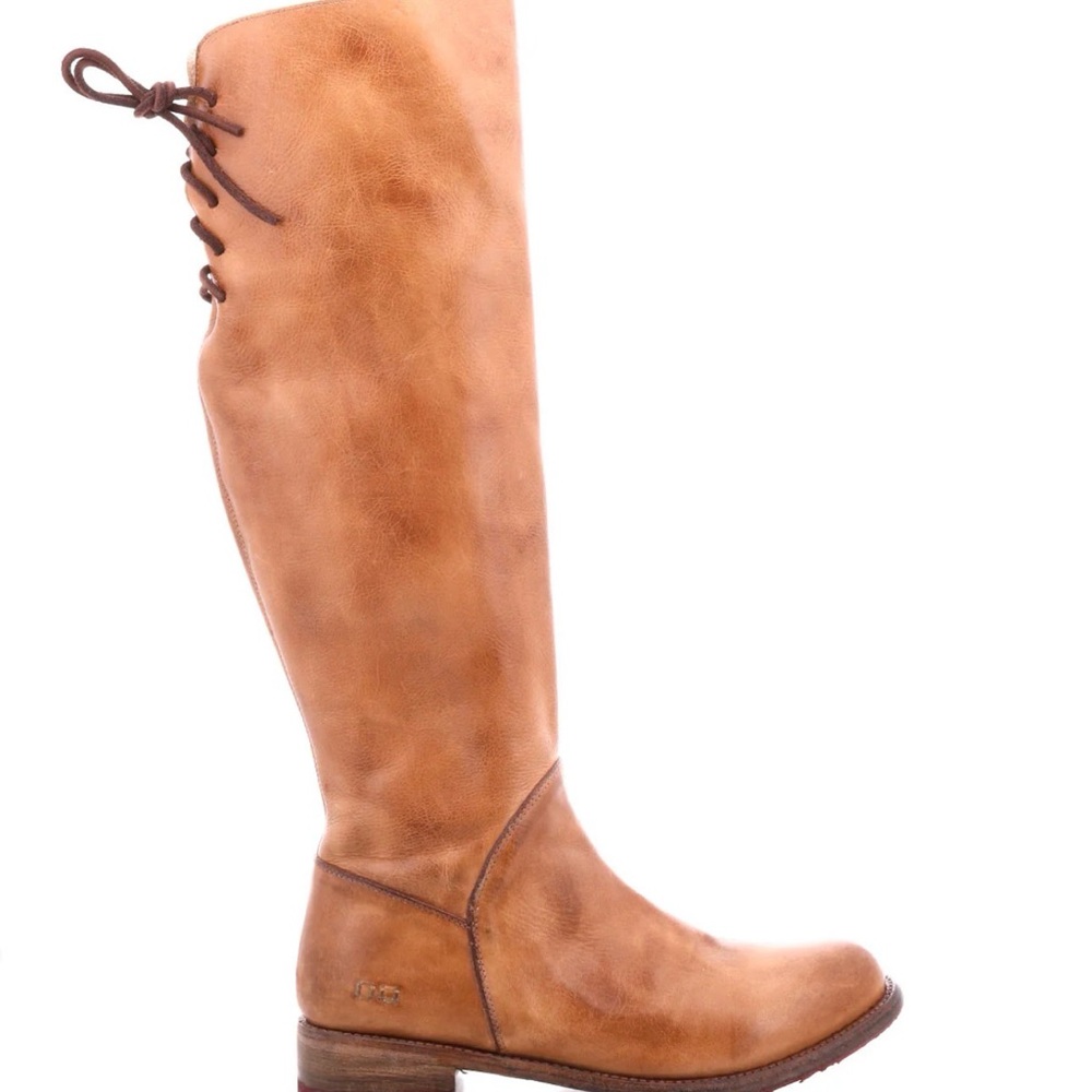 BED STÜ Women's Tan Leather Knee-High Boots